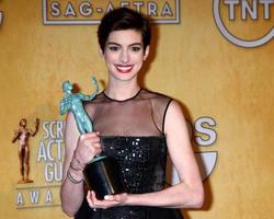 LOS ANGELES - JAN 27 - Anne Hathaway in the press room at the 2013 Screen Actor s Guild Awards at the Shrine Auditorium on January 27, 2013 in Los Angeles, CA photo