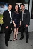 LOS ANGELES - AUG 15 - Andy Hirsch, Kate Connor, Johnny Pacar at the Fort McCoy Premiere at Music Hall Theater on August 15, 2014 in Beverly Hills, CA photo