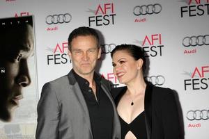 LOS ANGELES - NOV 10 - Stephen Moyer, Anna Paquin at the AFI Fest 2015 Presented by Audi - Concussion Premiere at the TCL Chinese Theater on November 10, 2015 in Los Angeles, CA photo