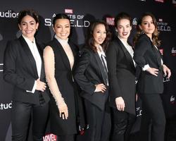 LOS ANGELES - FEB 24 Natalia Cordova-Buckley, Ming-Na Wen, Maurissa Tancharoen, Elizabeth Henstridge, Chloe Bennet at Marvel s Agents Of S H I E L D 100th Episode Party at Ohm Nightclub on February 24, 2018 in Los Angeles, CA photo