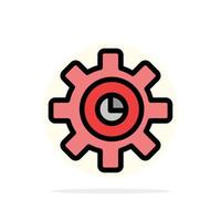 Graph Marketing Gear Setting Abstract Circle Background Flat color Icon vector