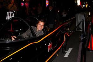 LOS ANGELES - MAR 21 - Antonio Sabato Jr. in the Batmobile at the Batman Product Line Launch at the Meltdown Comics on March 21, 2013 in Los Angeles, CA photo