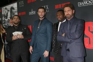 LOS ANGELES - JAN 17 - O Shea Jackson Jr, Pablo Schreiber, 50 Cent, Gerard Butler at the Den of Thieves Premiere at Regal LA Live Theaters on January 17, 2018 in Los Angeles, CA photo