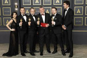 LOS ANGELES - MAR 27 - Rachel Zegler, Brian Connor, Paul Lambert, Gerd Nefzer, Tristan Myles, Jacob Elordi at the 94th Academy Awards at Dolby Theater on March 27, 2022 in Los Angeles, CA photo