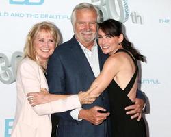 LOS ANGELES - MAR 18   Laurette McCook, John McCook, Rene Sofer at the  The Bold and The Beautiful  30th Anniversary Party at Clifton s Downtown on March 18, 2017 in Los Angeles, CA photo