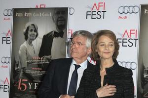 LOS ANGELES - NOV 11 - Tom Courtenay, Charlotte Rampling at the Tribute to Charlotte Rampling and Tom Courtenay - Screening of 45 Years at the TCL Chinese Theater on November 11, 2015 in Los Angeles, CA photo