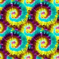 Yellow Psychedelic Kaleidoscope. Seamless. Tiedye photo