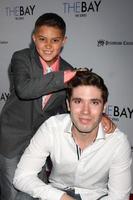 LOS ANGELES - AUG 4 - Aidan Moreno, Kristos Andrews at the The Bay Red Carpet Extravaganza at the Open Air Kitchen  Bar on August 4, 2014 in West Hollywood, CA photo