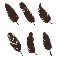 Feather logo template vector icon design