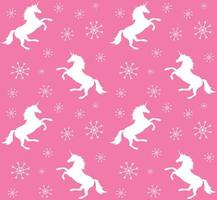 Vector seamless pattern of unicorn silhouette