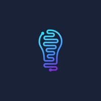 abstract bulb tech logo vector