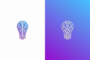 abstract tech logo bulb shape vector