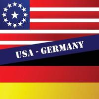 USA GERMANY FLAG vector