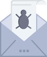 Bug Emails Email Malware Spam Threat Virus  Flat Color Icon Vector icon banner Template