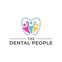 People dental full color logo vector