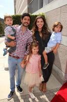 LOS ANGELES - SEP 28 - Alejandro Gomez Monteverde, Ali Landry, Valentin Francesco Monteverde, Estela Ines Monteverde, Marcelo Alejandro Monteverde at the 3rd Annual Red CARpet Safety at Skirball Center on September 28, 2014 in Los Angeles, CA photo