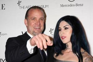 LOS ANGELES - JAN 15 - Jesse James, Kat Von D arrives at the Art Of Elysium Heaven Gala 2011 at The California Science Center Exposition Park on January 15, 2011 in Los Angeles, CA photo