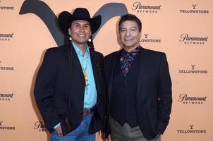 LOS ANGELES - MAY 30 - Mo Brings Plenty, Gil Birmingham at the Yellowstone Season 2 Premiere Party at the Lombardi House on May 30, 2019 in Los Angeles, CA photo