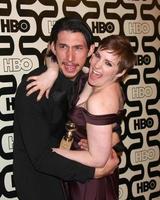 LOS ANGELES - JAN 13 - Adam Driver, Lena Dunham arrives at the 2013 HBO Post Golden Globe Party at Beverly Hilton Hotel on January 13, 2013 in Beverly Hills, CA.. photo