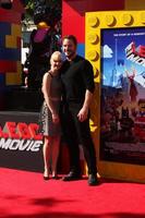 LOS ANGELES - FEB 1 - Anna Faris, Chris Pratt at the Lego Movie Premiere at Village Theater on February 1, 2014 in Westwood, CA photo