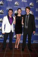 SANTA BARBARA - JAN 24 - Aviad Bernstein, Haley Ramm, Colin Ford arrives at the Santa Barbara International Film Festival Disconnect premiere at Arlington Theater on January 24, 2013 in Santa Barbara, CA photo