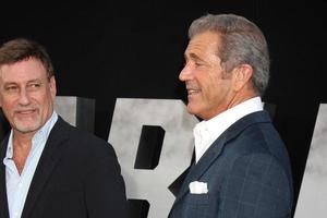 LOS ANGELES - AUG 11 - Alan Nierob, Mel Gibson at the Expendables 3 Premiere at TCL Chinese Theater on August 11, 2014 in Los Angeles, CA photo