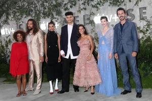 LOS ANGELES - OCT 21  Marilee Talkington, Alfre Woodard, Jason Momoa, Nesta Cooper, Archie Madekwe, Yadira Guevara-Prip, Sylvia Hoeks, Christian Camargo at the Apple TV s See Premiere Screening at the Village Theater on October 21, 2019 in Westwood, CA photo