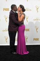 LOS ANGELES - SEP 20 - Tracy Morgan, Megan Wollover at the Primetime Emmy Awards Press Room at the Microsoft Theater on September 20, 2015 in Los Angeles, CA photo
