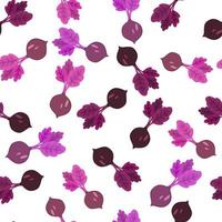 Hand drawn beet seamless pattern. Doodle beetroot wallpaper. vector