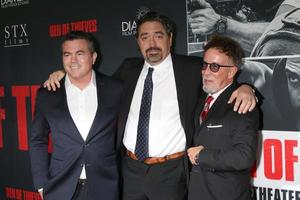 LOS ANGELES - JAN 17 - Tucker Tooley, Christian Gudegast, Mark Canton at the Den of Thieves Premiere at Regal LA Live Theaters on January 17, 2018 in Los Angeles, CA photo