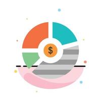 Chart Analysis Bar Business Graph Seo Statistics Abstract Flat Color Icon Template vector