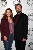 LOS ANGELES - SEP 30 - Andrew Marlowe, wife at the An Evening with Castle at Paley Center for Media on September 30, 2013 in Beverly Hills, CA photo