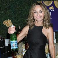 LOS ANGELES - JUN 12 - Giada De Laurentiis with S. Pellegrino 120 Year Anniversary Limited Edition Diamond Bottle at the 48th Daytime Emmy Awards Gifting Photos - June 13 at the ATI Studios on June 12, 2021 in Burbank, CA