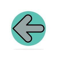 Arrow Arrows Back Point Back Abstract Circle Background Flat color Icon vector