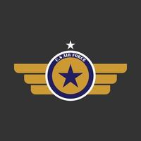 ilustración del logotipo de la fuerza aérea estadounidense vector