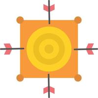 Focus Board Dart Arrow Target  Flat Color Icon Vector icon banner Template