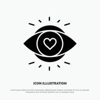 Eye Eyes Education Light solid Glyph Icon vector