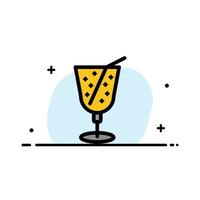 Beach Drink Juice  Business Flat Line Filled Icon Vector Banner Template