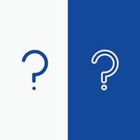 Help Question Question Mark Mark Line and Glyph Solid icon Blue banner Line and Glyph Solid icon Blu vector