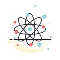 Atom Particle Molecule Physics Abstract Flat Color Icon Template vector