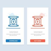 Education School Scroll Easter  Blue and Red Download and Buy Now web Widget Card Template vector