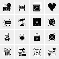 16 Universal Business Icons Vector Creative Icon Illustration to use in web and Mobile Related proje