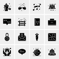 16 iconos de negocios universales vector ilustración de icono creativo para usar en proyectos relacionados con la web y dispositivos móviles