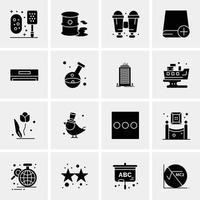 16 iconos de negocios universales vector ilustración de icono creativo para usar en proyectos relacionados con la web y dispositivos móviles