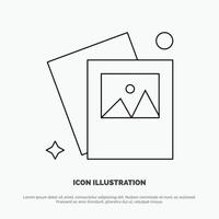 Gallery Image Photo Line Icon Vector