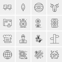 Business Improvement Man Person Potential  Business Flat Line Filled Icon Vector Banner Template