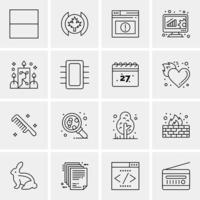 16 Business Universal Icons Vector Creative Icon Illustration to use in web and Mobile Related proje