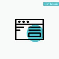 Web  Internet Study School turquoise highlight circle point Vector icon