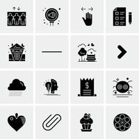 16 Universal Business Icons Vector Creative Icon Illustration to use in web and Mobile Related proje