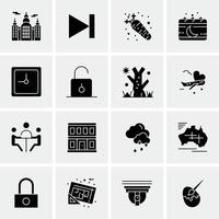 16 Universal Business Icons Vector Creative Icon Illustration to use in web and Mobile Related proje